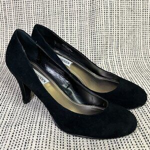 Vintage Steve Madden Ultra Black Suede Heels –  Size 7 – Classic 3” Pump Shoes